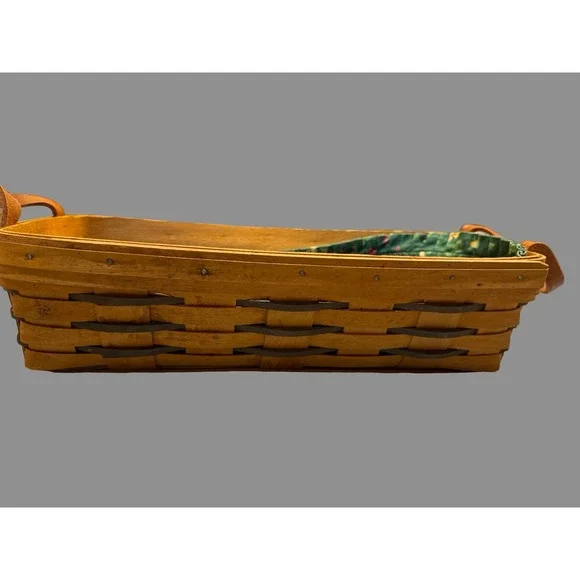 Longaberger Bread Basket w/ Liner & Stone | Handwoven Dresden OH | 1997 - Picture 2 of 11